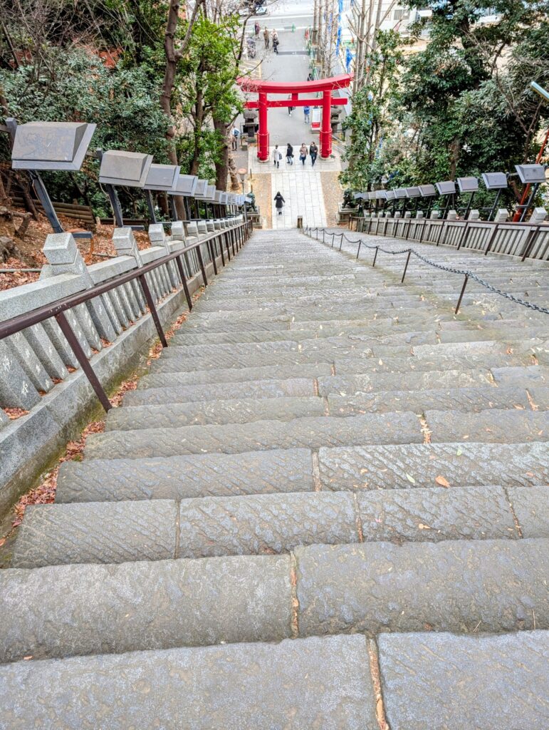愛宕神社　出世の石段　上から見た写真