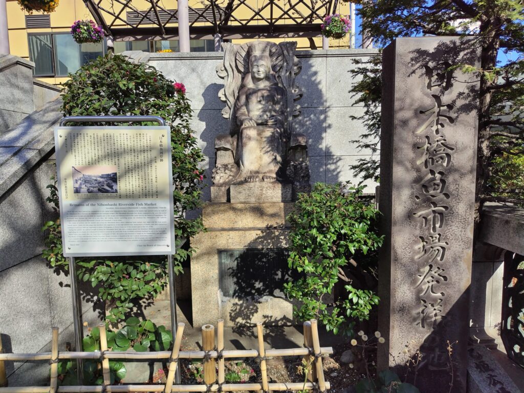 日本橋魚河岸跡
日本橋魚市場発祥の地碑