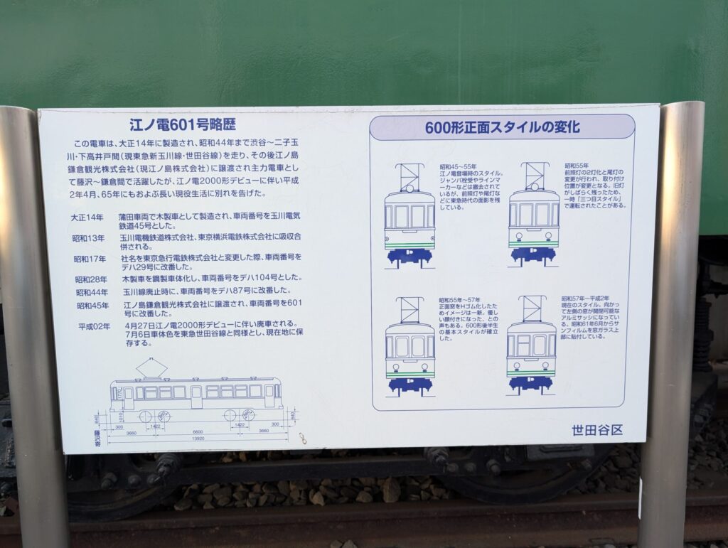 江ノ電601号
東急　宮の坂駅前