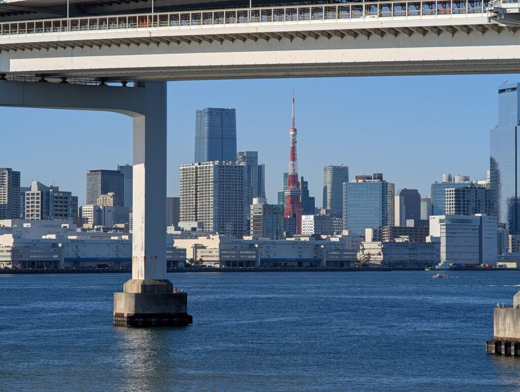 台場公園（第三台場）から東京タワーの眺望