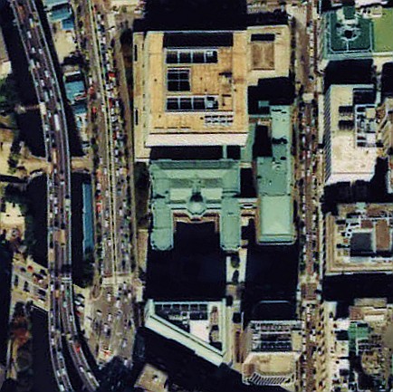 日本銀行本店
カラー航空写真