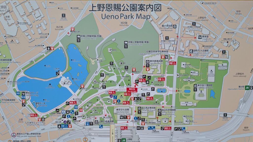 上野恩賜公園案内図
