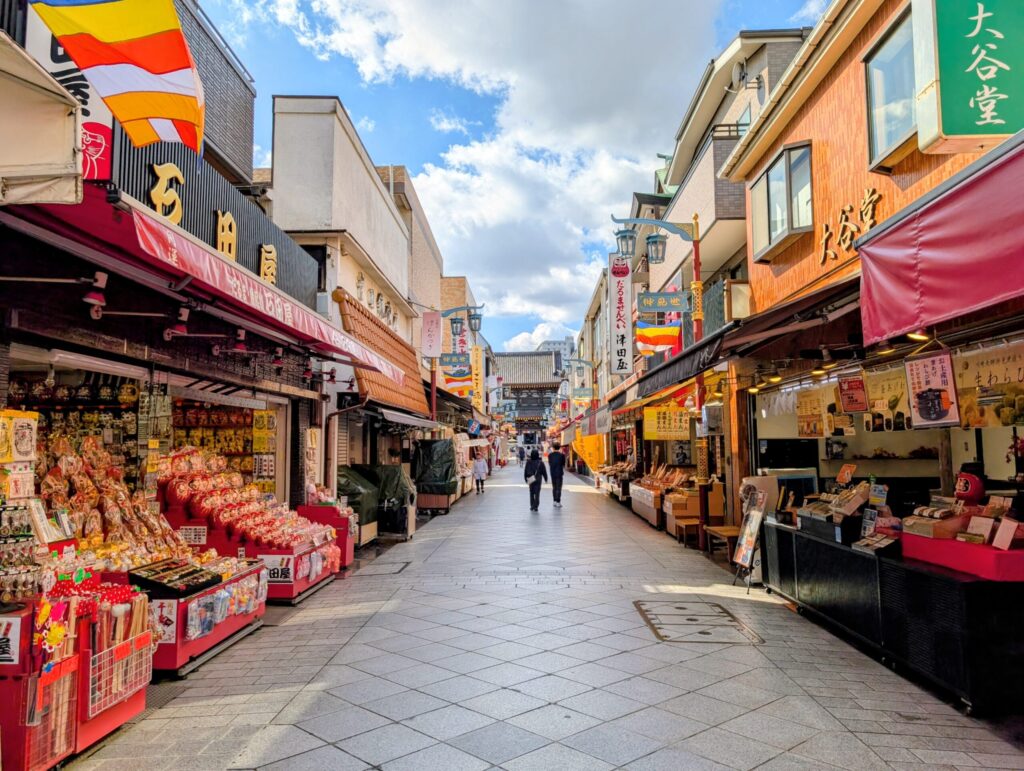 川崎大師の仲見世通り
