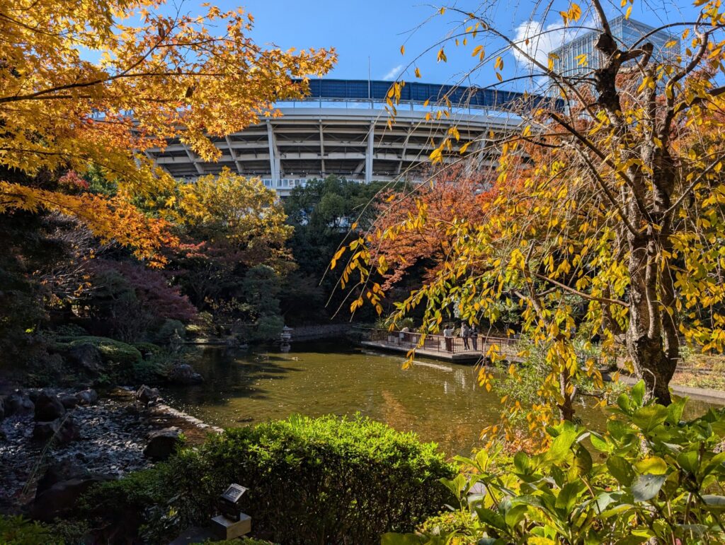 横浜公園の彼我庭園
池泉回遊式庭園
横浜スタジアムライトスタンド