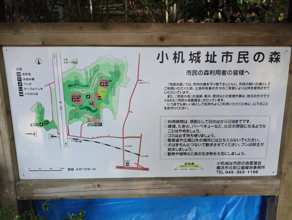 小机城址市民の森　案内板