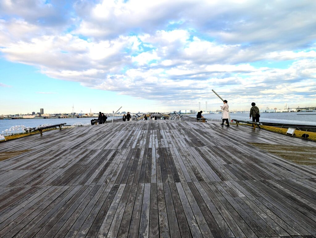 大さん橋の屋上デッキ
くじらのせなか