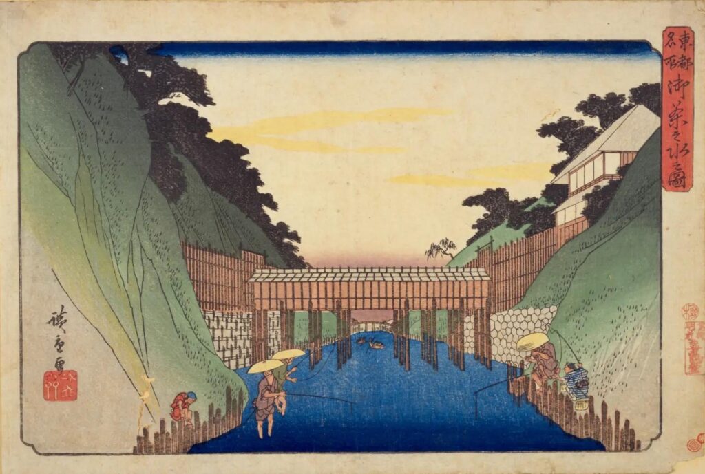 広重『東都名所お茶の水之図』（出典：国立国会図書館デジタルコレクション）