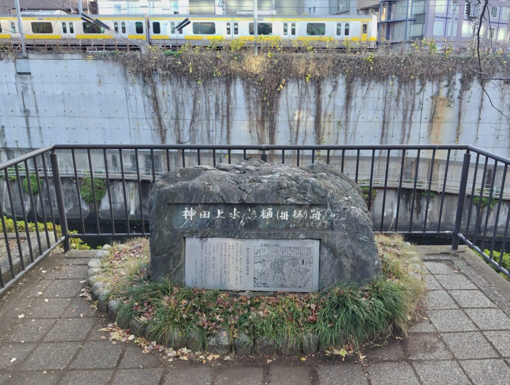 神田上水掛樋跡の碑